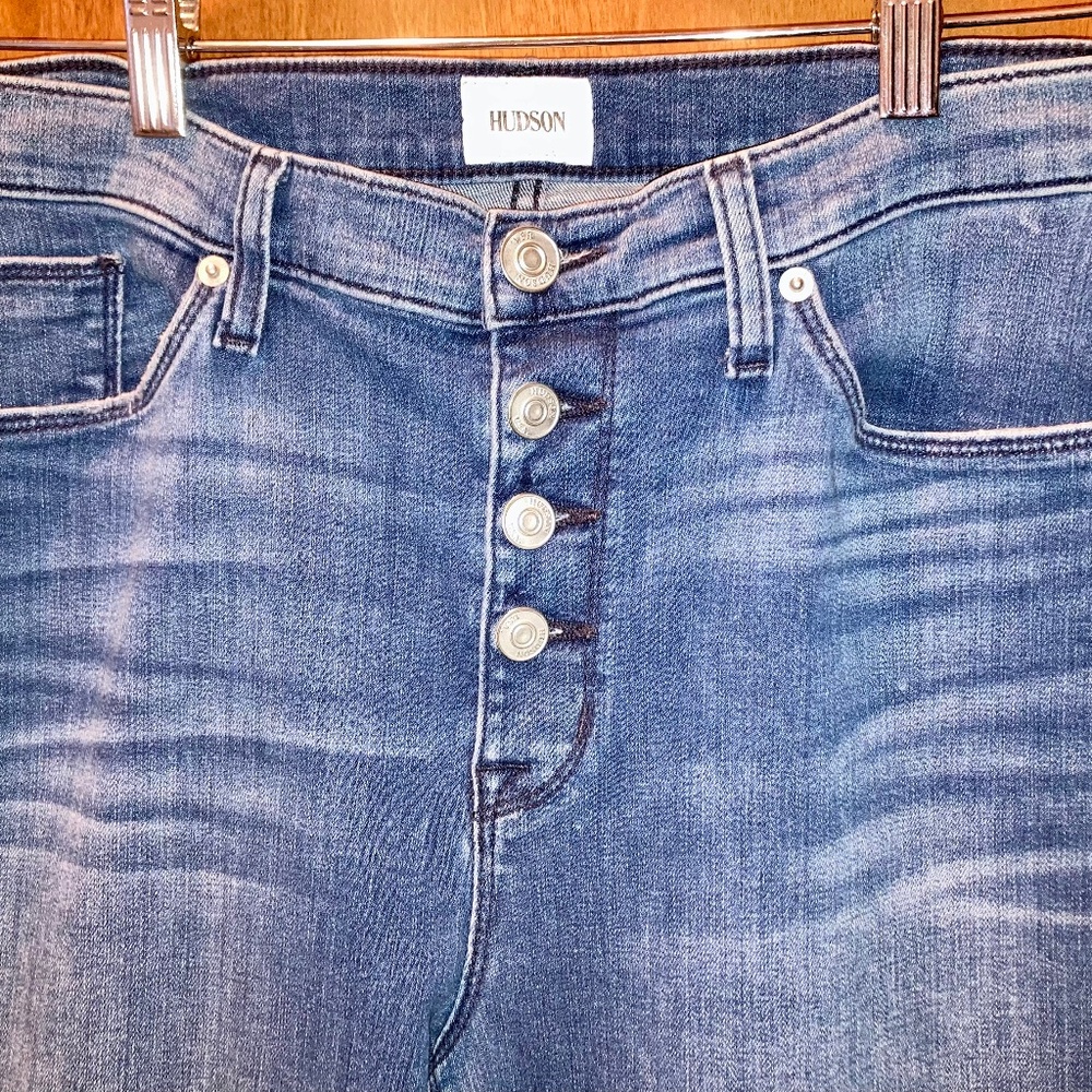 Hudson Women’s Blair High Rise Super Skinny Ankle Blue Jeans Sz32 Buttonfly 5Pkt